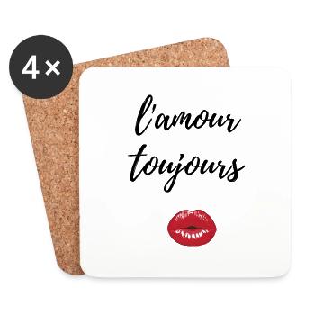 l amour toujours - Coasters (set of 4) - white - Front