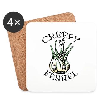 Creepy fennel - Coasters (set of 4) - white - Front