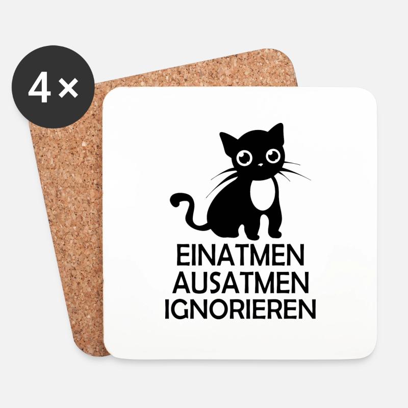 Home Office Work - Untersetzer (4er-Set) - Weiß