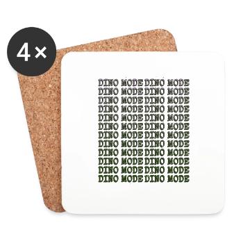 t rex funny quote birthday - Coasters (set of 4) - white - Front