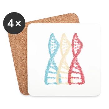 Wissenschaft Biologie art DNA Genetik Motiv 1 - Untersetzer (4er-Set) - Weiß - Vorne
