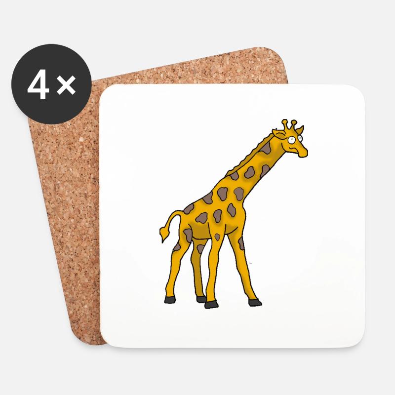 Giraffe 1 - Coasters (set of 4) - white