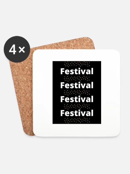 Festival - Untersetzer (4er-Set) - Weiß
