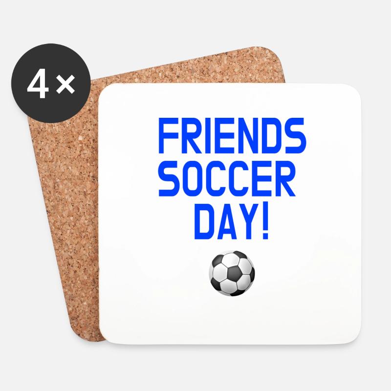 FRIENDS SOCCER DAY Gift - Untersetzer (4er-Set) - Weiß