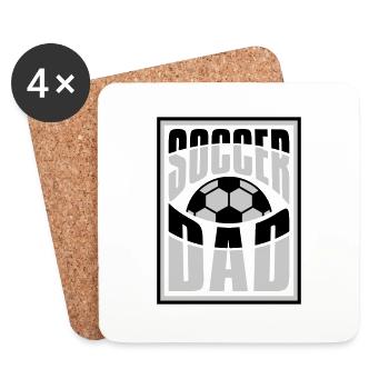 Sport Hobby Soccer Dad - Untersetzer (4er-Set) - Weiß - Vorne