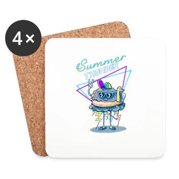 Summer storm - Coasters (set of 4) - white - Front
