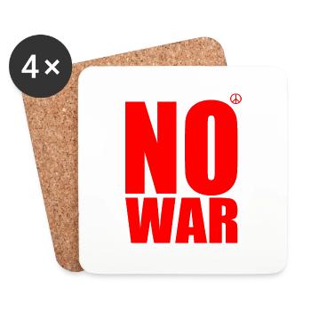 No war - Dessous de verre (lot de 4) - blanc - Devant