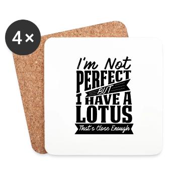 PERFECT WITH LOTUS CAR - Coasters (set of 4) - white - Front