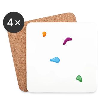 climbing bouldering bouldering rocks free climbing - Coasters (set of 4) - white - Front
