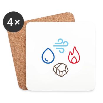Element 2 - Coasters (set of 4) - white - Front