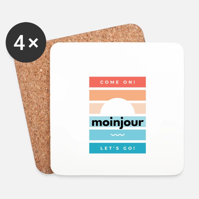 moinjour leggo - MoinJour 37 - Untersetzer (4er-Set) - Weiß