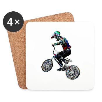 BMX - Untersetzer (4er-Set) - Weiß - Vorne