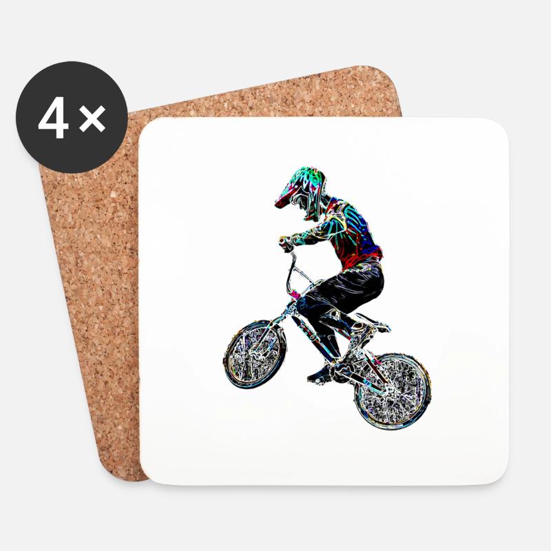 BMX - Untersetzer (4er-Set) - Weiß