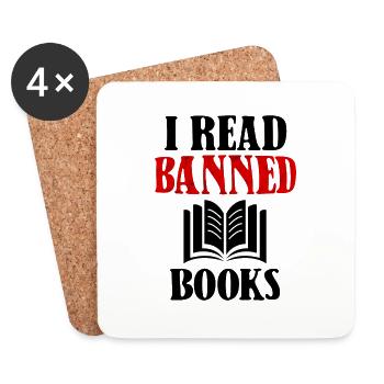 I Read Banned Books 29 - Untersetzer (4er-Set) - Weiß - Vorne