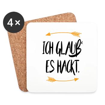 Ich glaub es hackt Sprüche - Untersetzer (4er-Set) - Weiß - Vorne