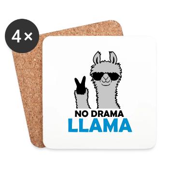 Quote No Drama Llama - Coasters (set of 4) - white - Front