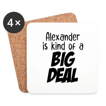 Alexander ist eine Art große Sache - Untersetzer (4er-Set) - Weiß - Vorne