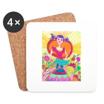 JasminEs World - Untersetzer (4er-Set) - Weiß - Vorne