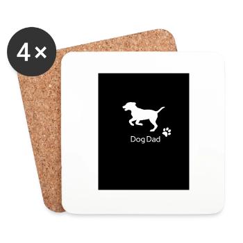 Dog Dad - Untersetzer (4er-Set) - Weiß - Vorne