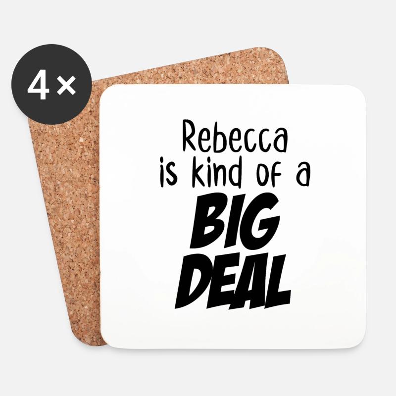 Rebecca ist eine große Sache - Untersetzer (4er-Set) - Weiß