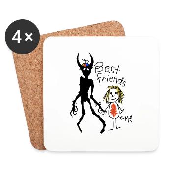 Best Friends Demon - Coasters (set of 4) - white - Front