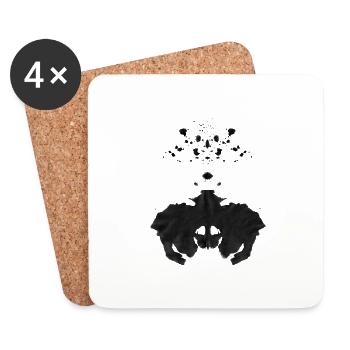 The Voracious and the Eloquent - Coasters (set of 4) - white - Front