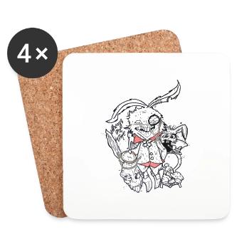 Always on Time - Coasters (set of 4) - white - Front
