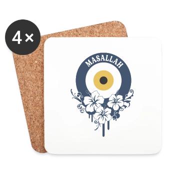 Nazar - Dessous de verre (lot de 4) - blanc - Devant