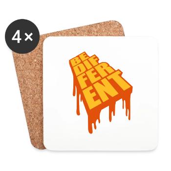 Be different Logo Design - Coasters (set of 4) - white - Front