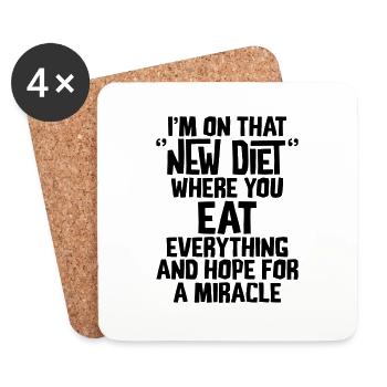 NEW DIET - Coasters (set of 4) - white - Front