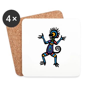 Culture of the Incas, symbol - Coasters (set of 4) - white - Front