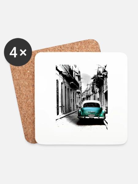 Havana Dream - 3 - Coasters (set of 4) - white
