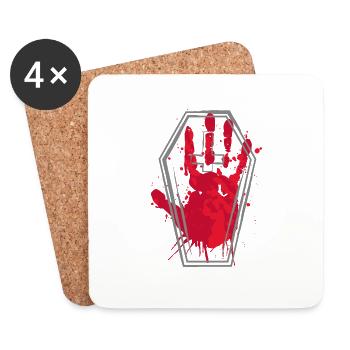 Halloween 1 - Dessous de verre (lot de 4) - blanc - Devant