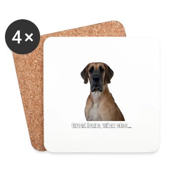 Great Dane, what else... - Untersetzer (4er-Set) - Weiß - Vorne