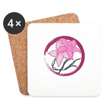 Flower - Untersetzer (4er-Set) - Weiß - Vorne