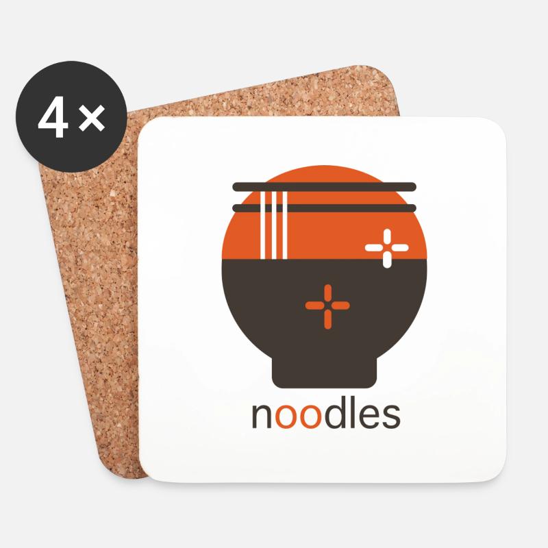 Noodles - Untersetzer (4er-Set) - Weiß