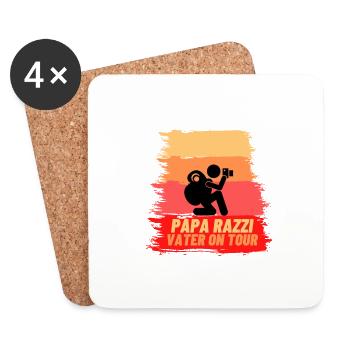Papa razzi - Untersetzer (4er-Set) - Weiß - Vorne