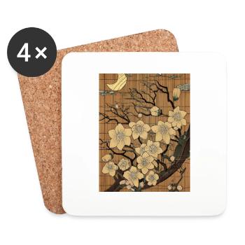 Japanese Art - Coasters (set of 4) - white - Front