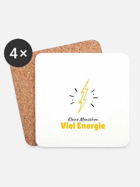 Viel Energie - Untersetzer (4er-Set) - Weiß