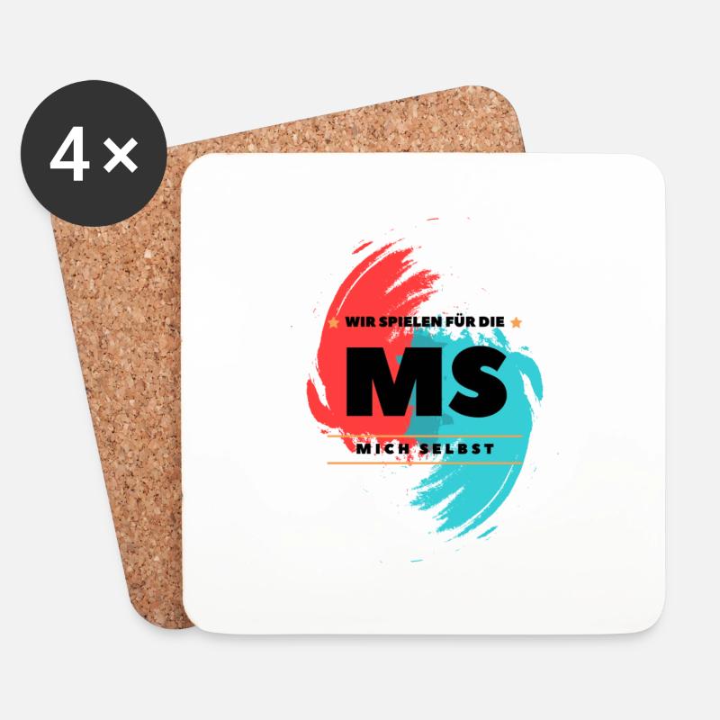 Mich Selbst - Untersetzer (4er-Set) - Weiß