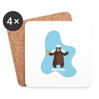 Raccoon - Coasters (set of 4) - white - Front