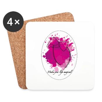 Magic Mushrooms - Coasters (set of 4) - white - Front
