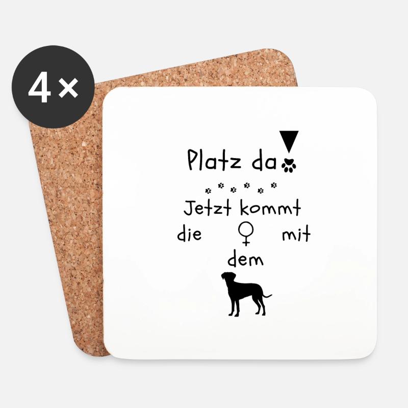 Hunde Mama - Untersetzer (4er-Set) - Weiß