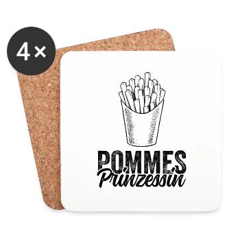 Pommes Prinzessin - Untersetzer (4er-Set) - Weiß - Vorne