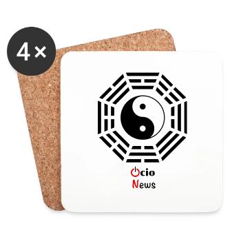 Ying Yang FreizeitNews - Untersetzer (4er-Set) - Weiß - Vorne