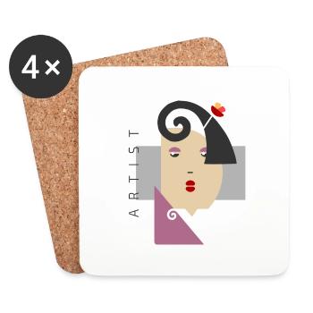 Artist - Coasters (set of 4) - white - Front