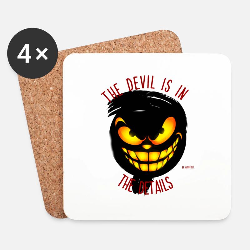 The devil is in the details - Untersetzer (4er-Set) - Weiß
