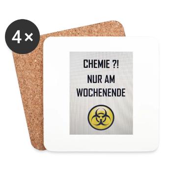 Chemie am Wochenende - Untersetzer (4er-Set) - Weiß - Vorne