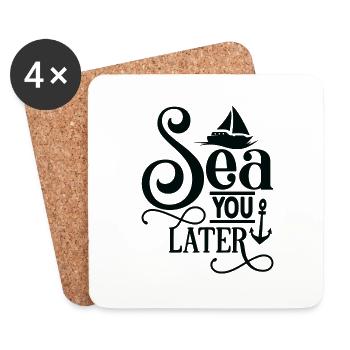 Sea you later - Untersetzer (4er-Set) - Weiß - Vorne