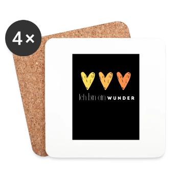 Ich bin ein Wunder - Untersetzer (4er-Set) - Weiß - Vorne